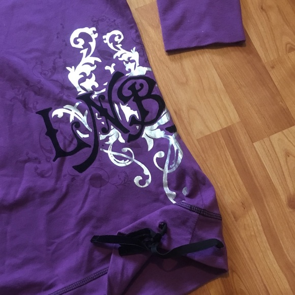 LNBF Purple 3/4 Sleeve Organic Cotton Tunic Shirt - Picture 5 of 10